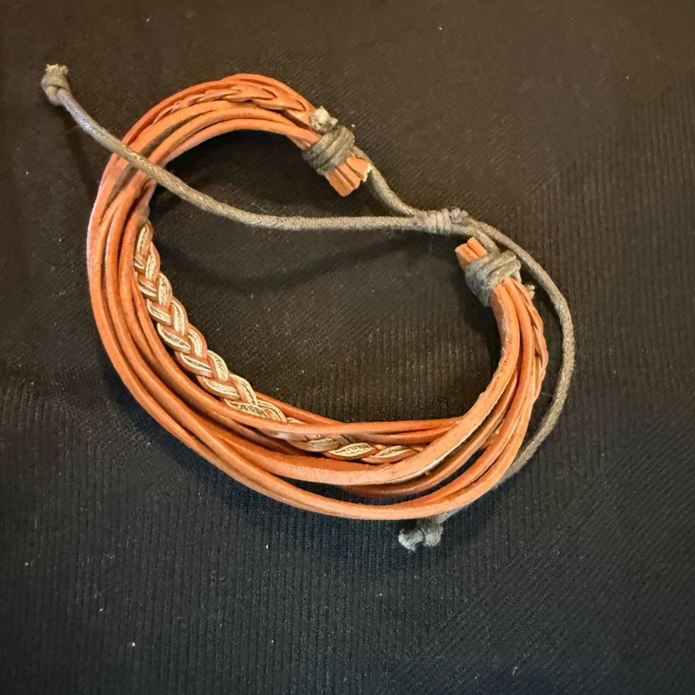 Brown Leather Braided Bracelet